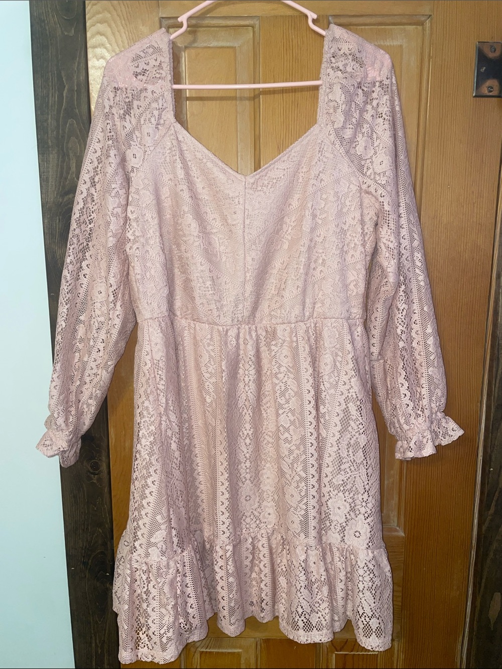 LC Lauren Conrad Blush Pink Lace Dress